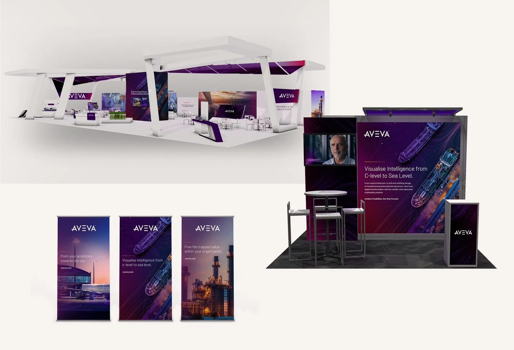 AVEVA experiential branding and event marketing installation