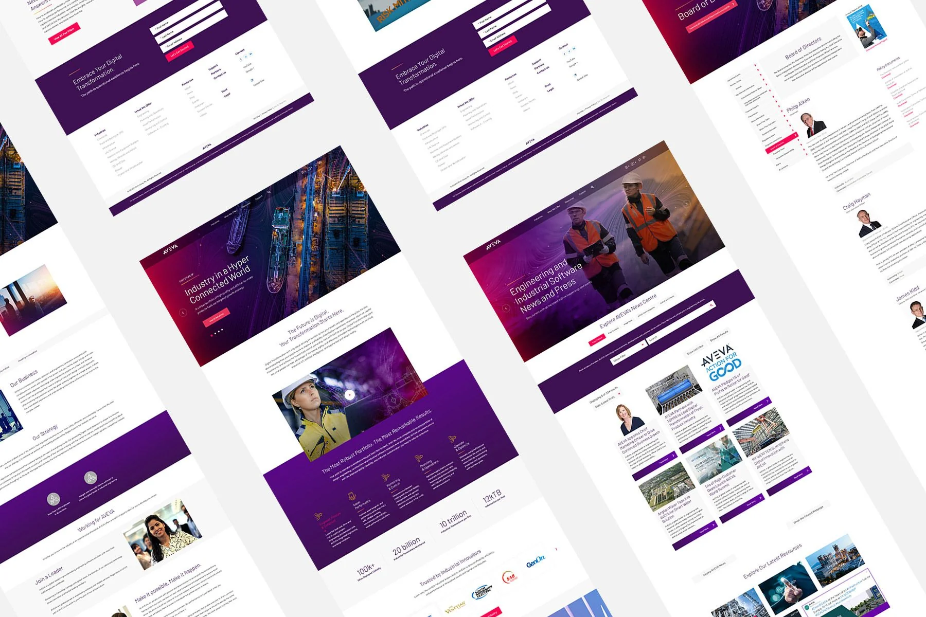 AVEVA website rebrand process during digital transformation
