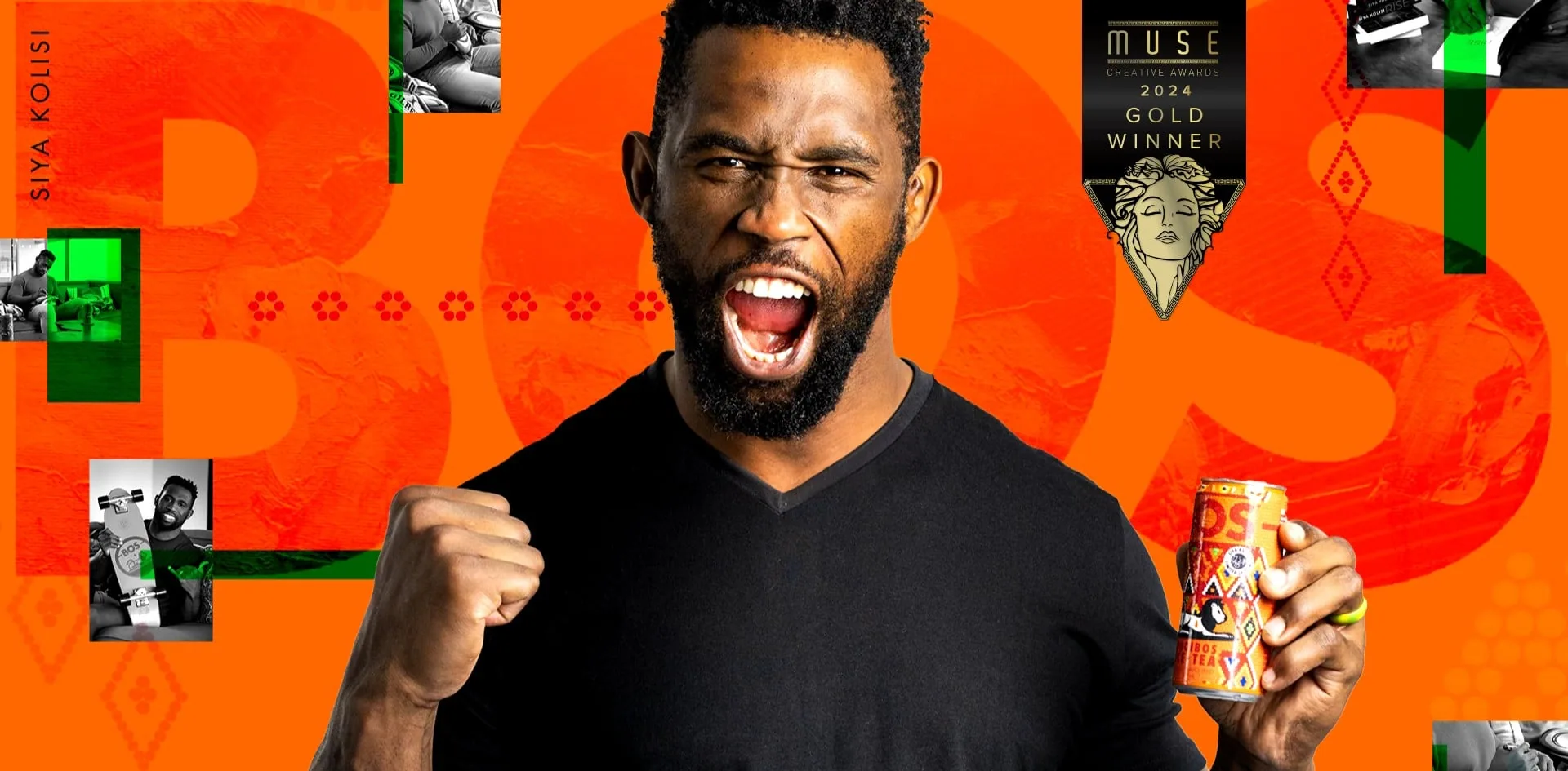 BOS x Siya Kolisi athlete beverage brand campaign by Magnetic