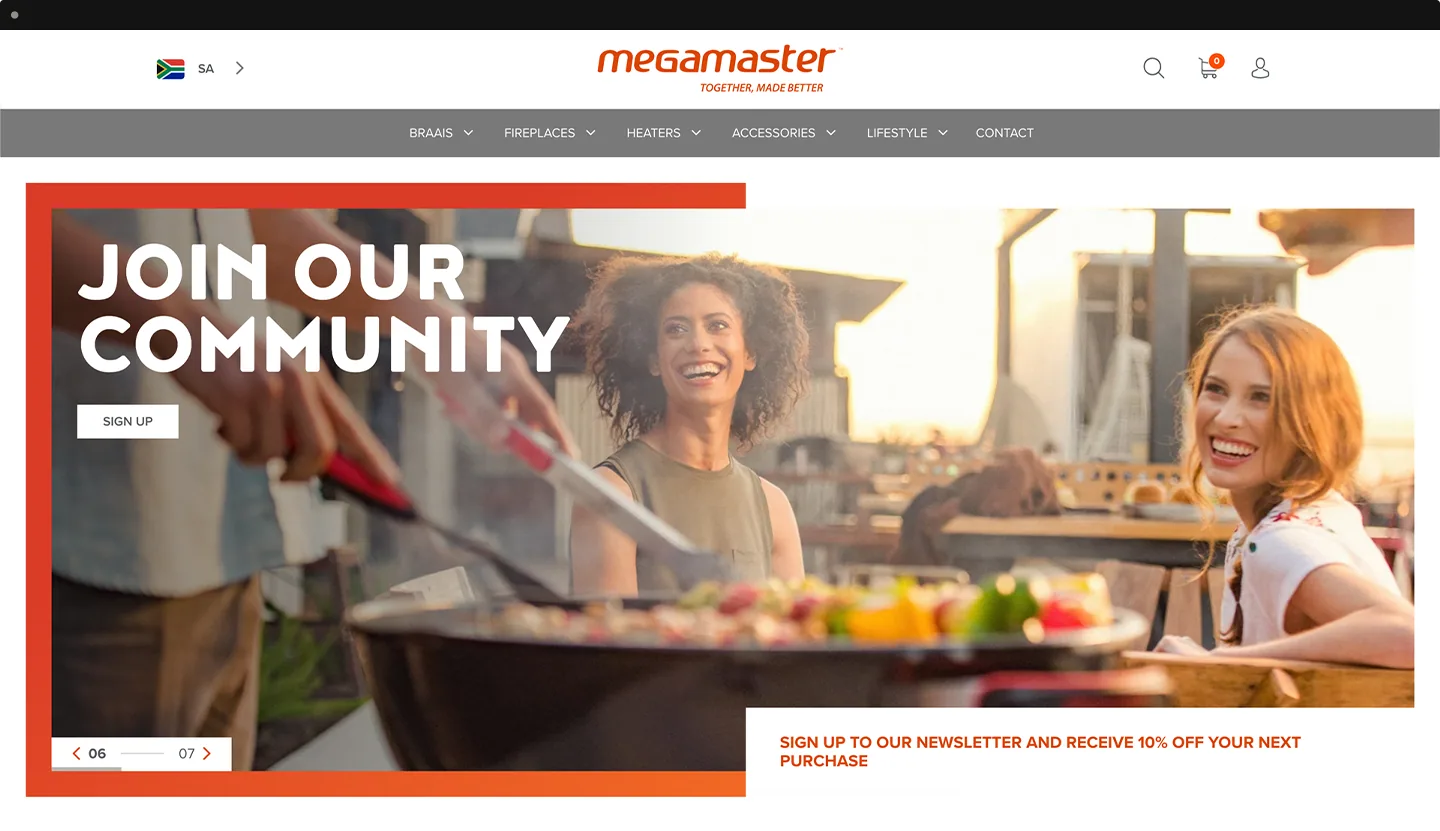 Megamaster website design