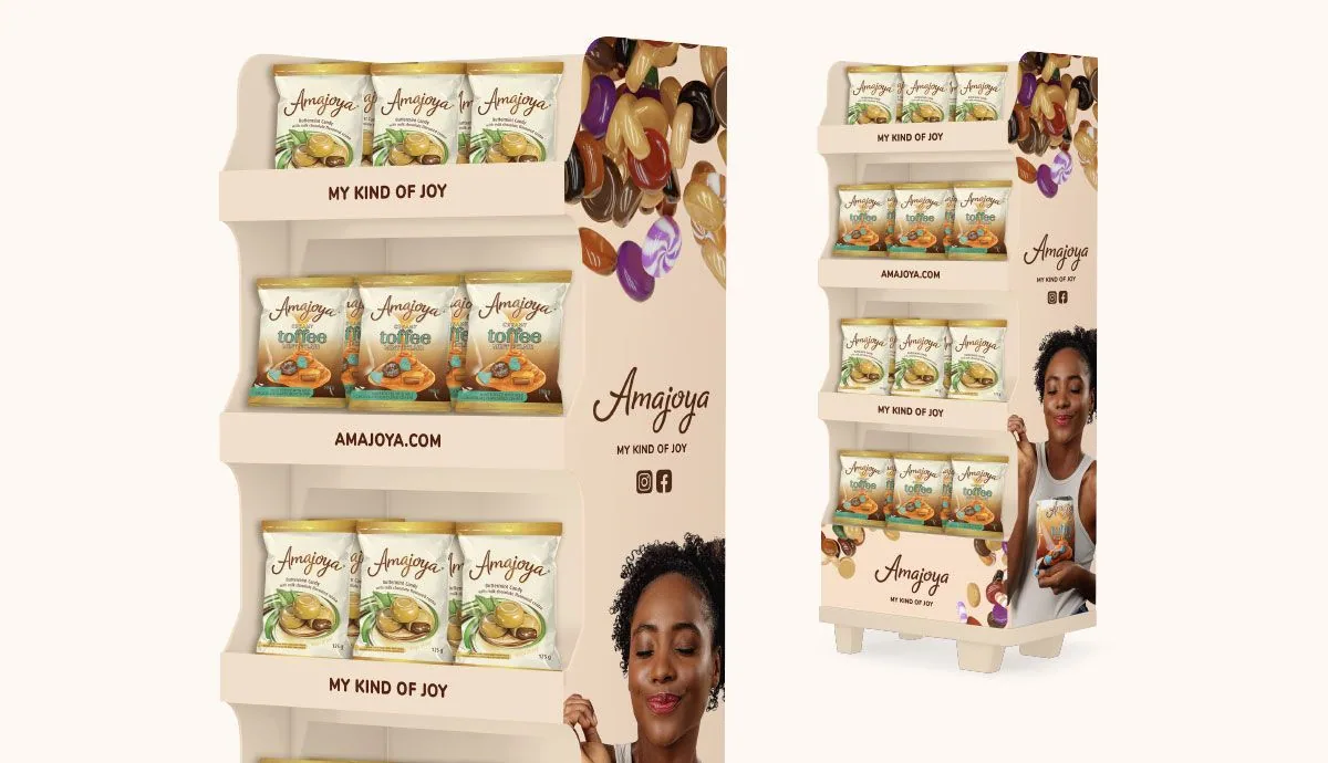 Amajoya point of sale display design