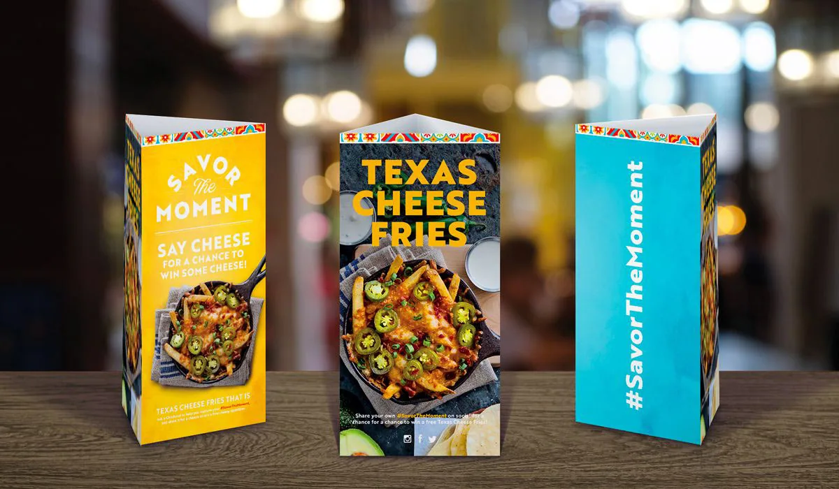 Chili's global promotional table tents