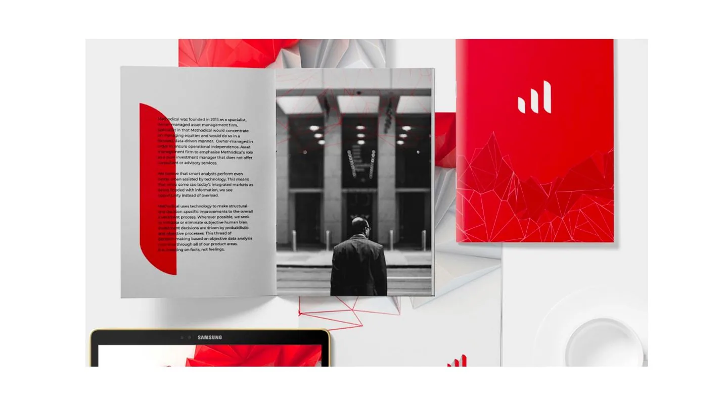Methodical investment firm brand design