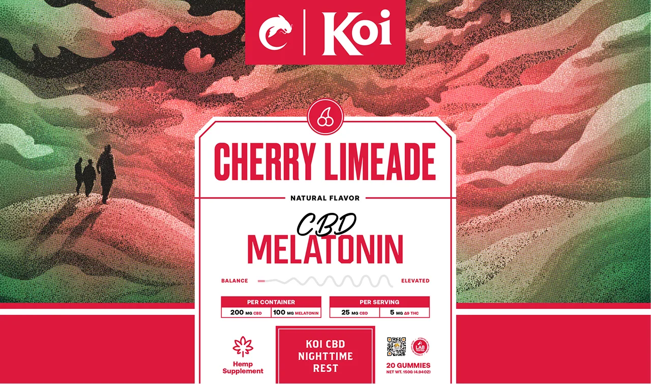 Koi label design CBD gummies