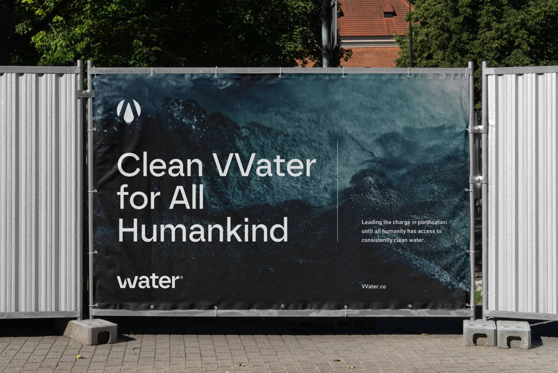 VVater key art branded billboard