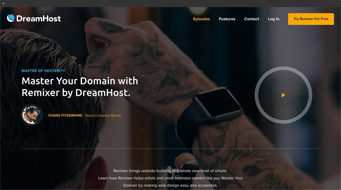 DreamHost landing page campaign design
