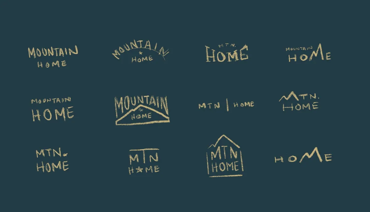 Mountain Home, Arkansas logo mark sketches