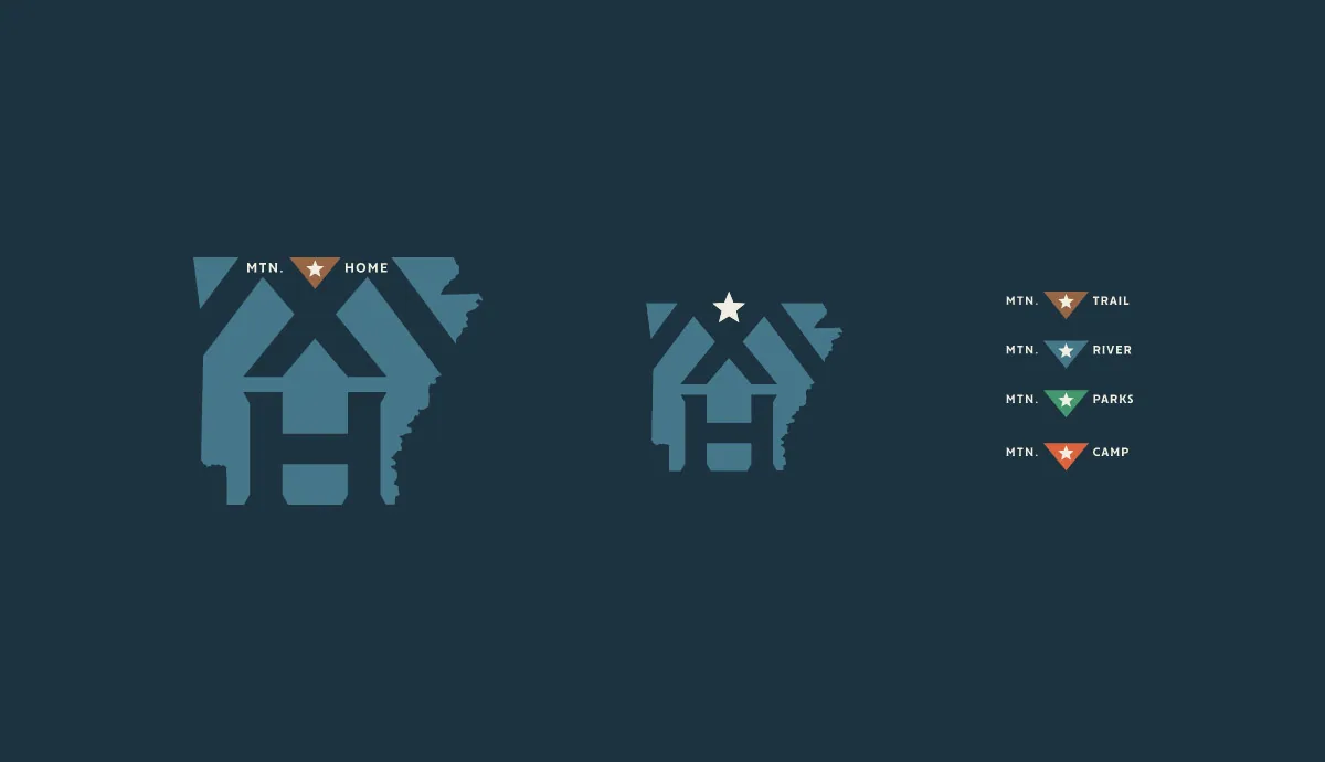 Mountain Home, Arkansas recreational logo design elements