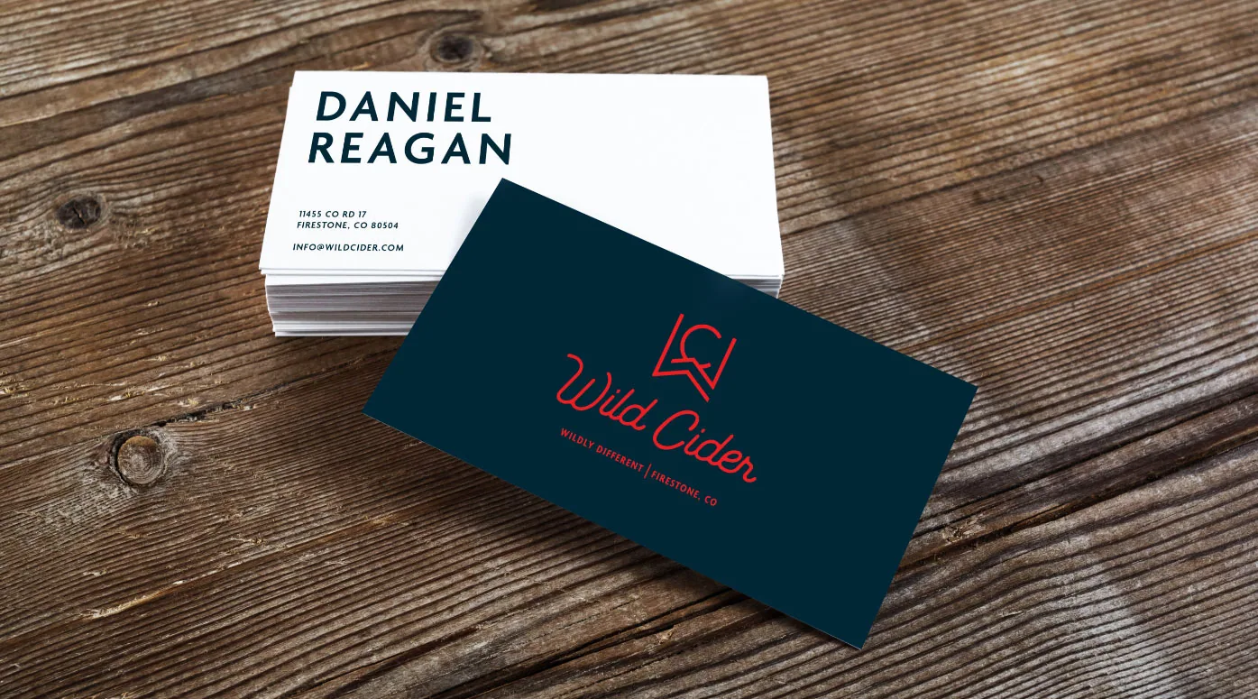 Wild Cider business card design