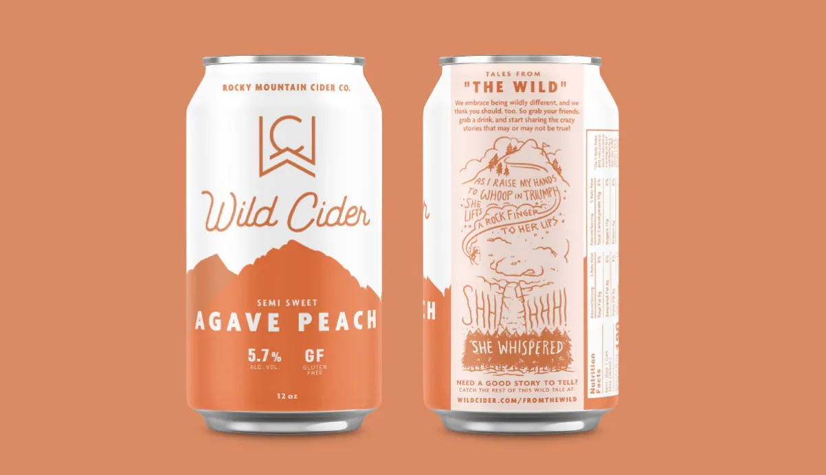 Wild Cider can design agave peach