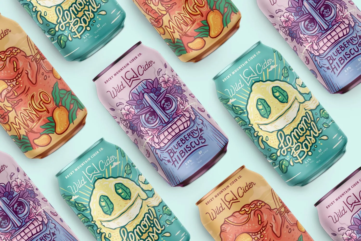Wild Cider can illustration flavors