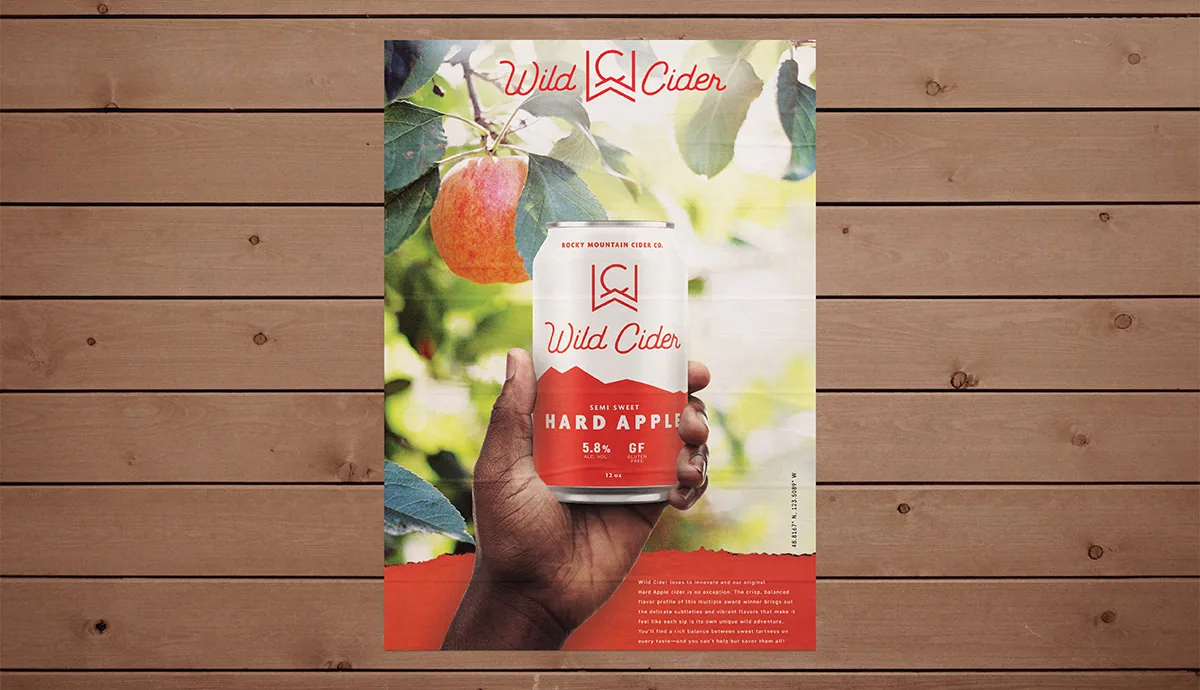 Wild Cider poster design hard apple cider