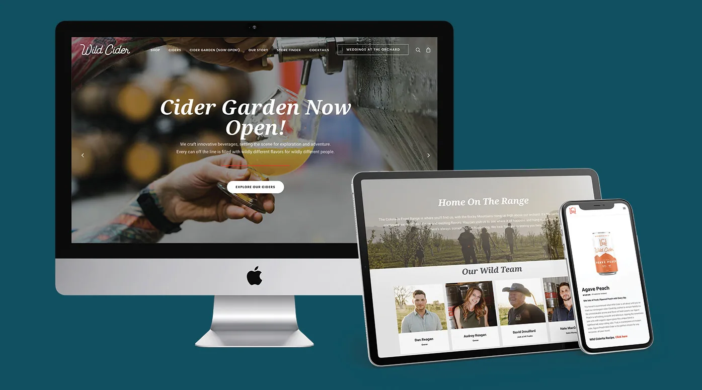 Wild Cider responsive website design