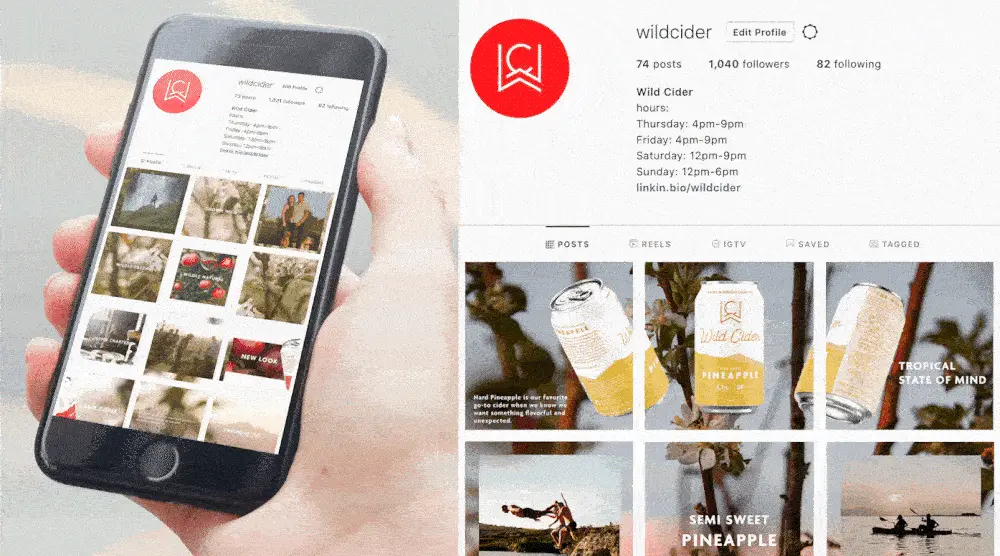 Wild Cider social media feed