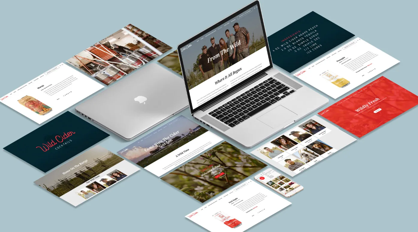 Wild Cider web design