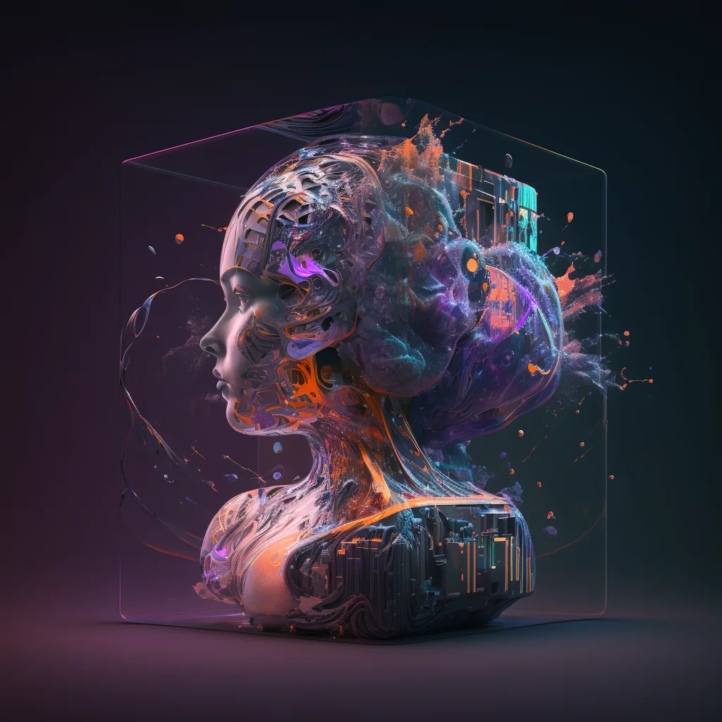 Abstract branding image with artificial intelligence