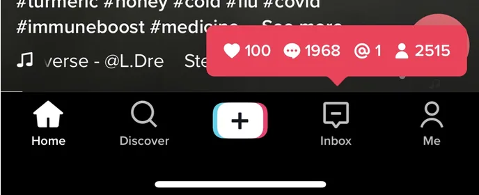 TikTok viral notifications in app