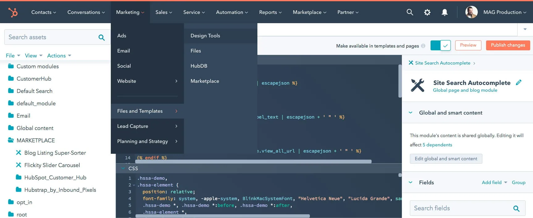 Hubspot design tools