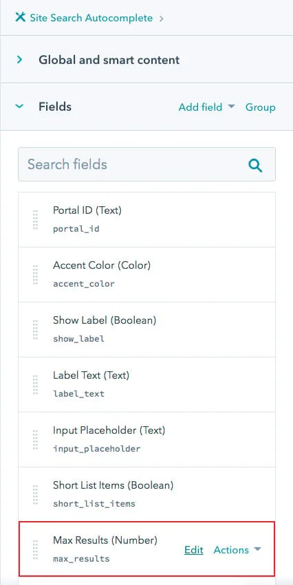 Adjust max search results
