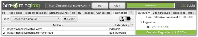 Pagination check