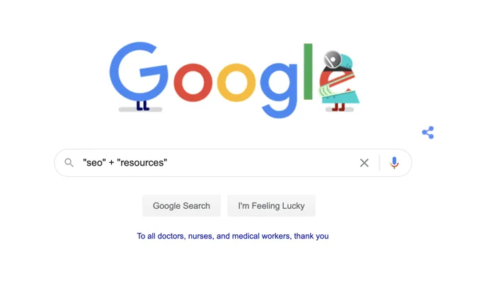 Google search operator example