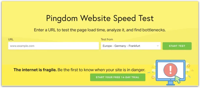Check server uptime with pingdom