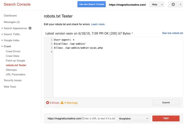 Robots txt tester