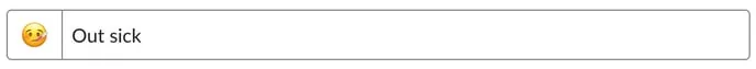 Out sick slack status
